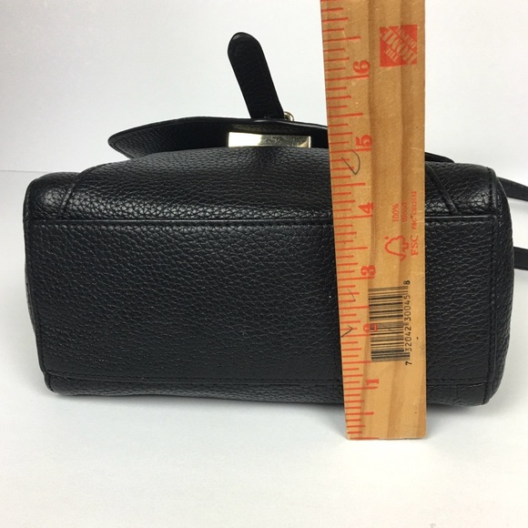 Tory Burch Mini High Quality Grain Leather Satchel Crossbody Bag In Black - Picture 14 of 14